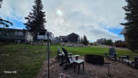 fire pit view up to bunky